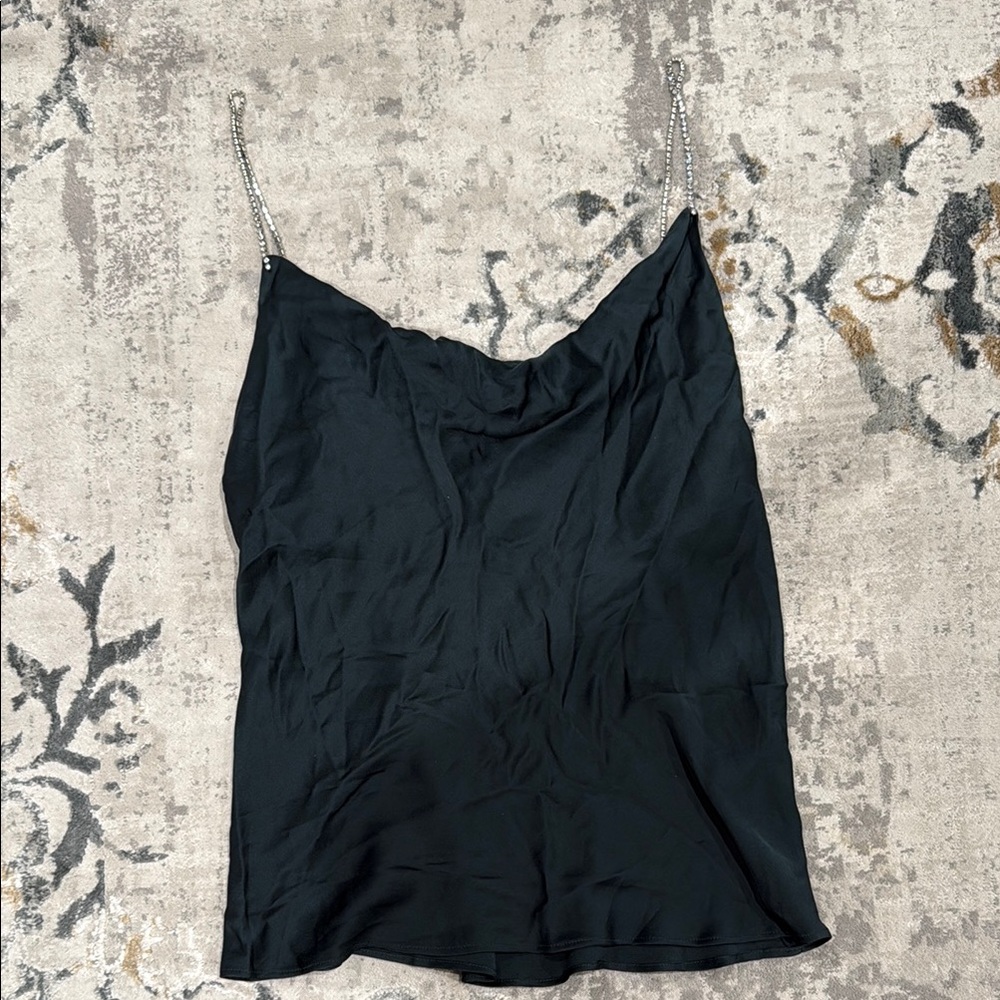 Zara Satin Top with Chain Details